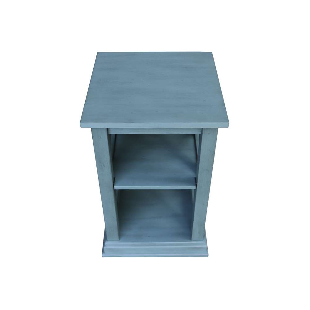 International Concepts - Hampton Accent Table with Shelves in Ocean Blue - Antique Rubbed Finish - OT32-70A veiw 7