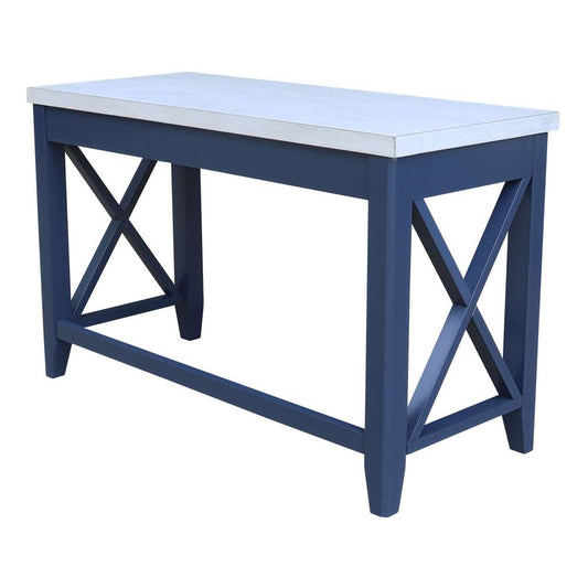 International Concepts - Hampton Desk in Blue/Chalk Finish - OF62-67X veiw 2