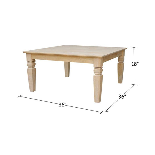 International Concepts - Java Square Coffee Table - OT-60SC veiw 2