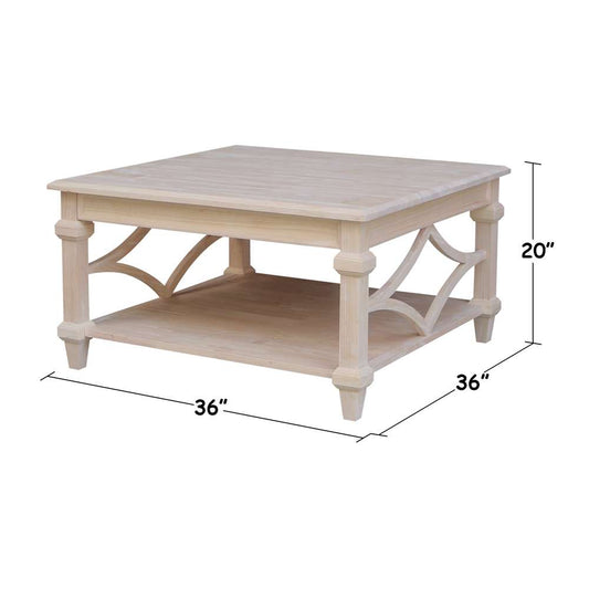 International Concepts - Josephine Square Coffee Table - OT-19SC veiw 2