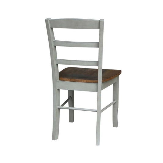 International Concepts - Madrid Ladderback Chair in Hickory/Stone Finish (Set of 2) - C41-2P veiw 2