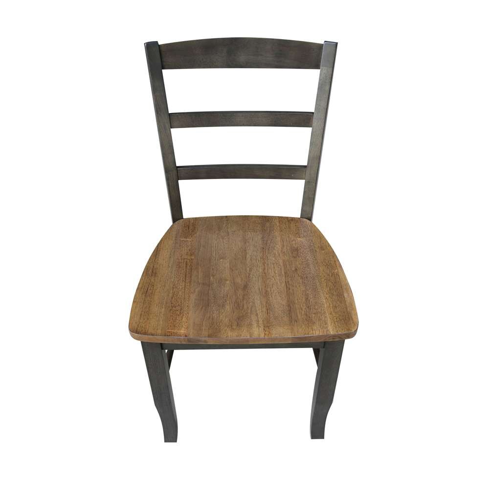 International Concepts - Madrid Ladderback Chair in Hickory/Washed Coal Finish (Set of 2) - C45-2P veiw 10