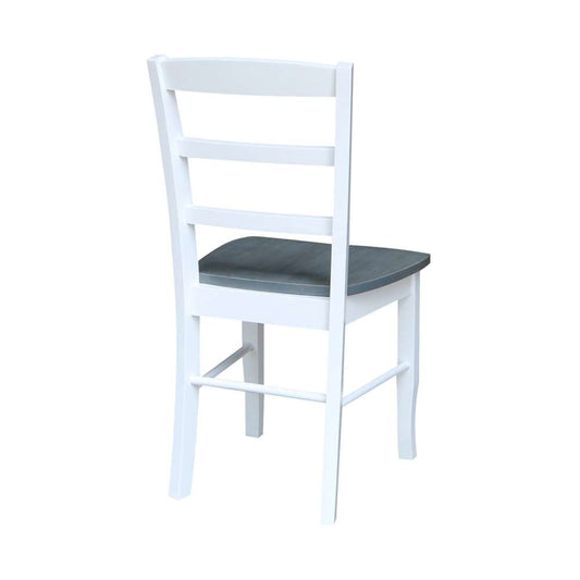 International Concepts - Madrid Ladderback Chair in White/Heather Gray Finish (Set of 2) - C05-2P veiw 2