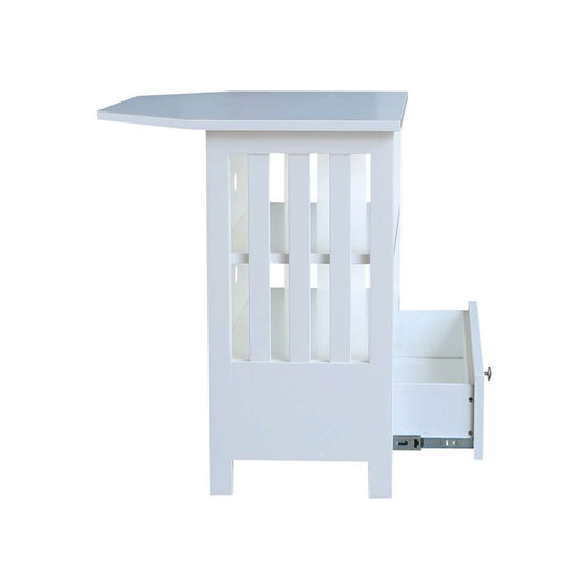 International Concepts - Mission Corner Tv Stand in White Finish - TV08-27 veiw 2