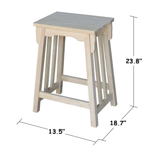 International Concepts - Mission Counter Height Stool - 24inSH - S-324 veiw 2