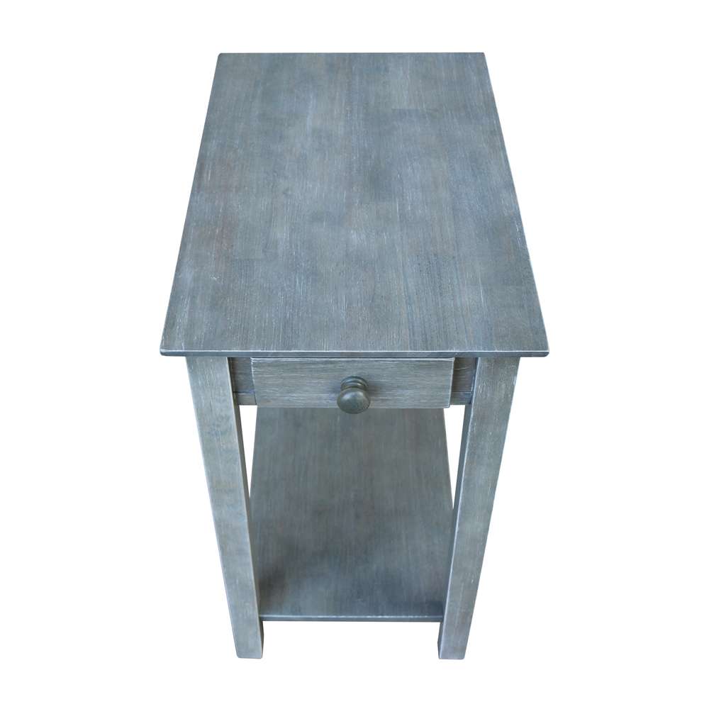 International Concepts - Narrow End Table in Heather Grey-Antique Washed Finish - OT105-2214 veiw 5