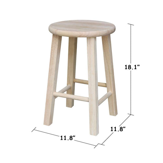 International Concepts - Round Top Stool - 18inSH - 1S-518 veiw 2