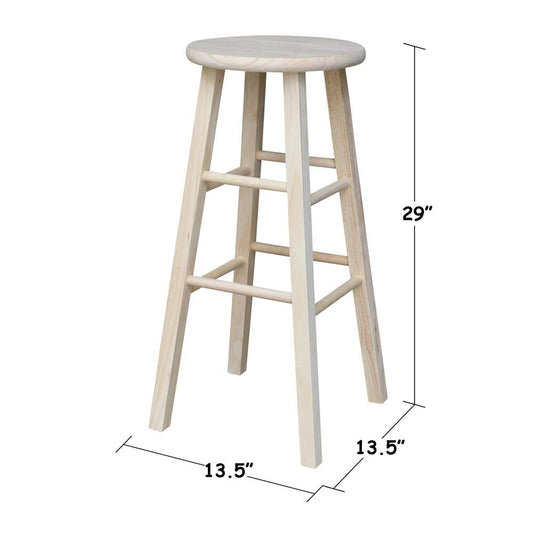 International Concepts - Round Top Stool - 29inSH - 1S-530 veiw 2