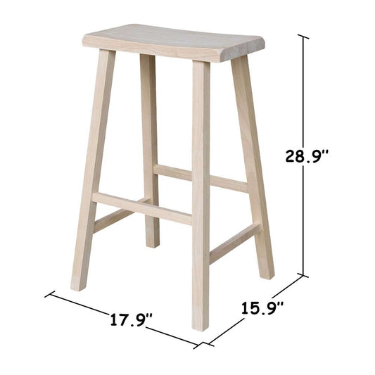International Concepts - Saddle Seat Stool - 29inSH - 1S-683 veiw 2