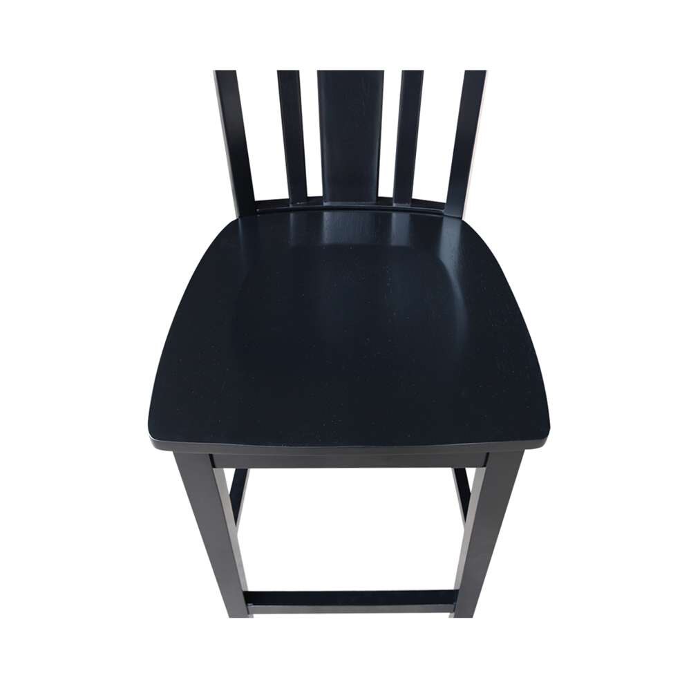 International Concepts - San Remo Counter Height Stool - 24inSH in Black Finish - S46-102 veiw 8