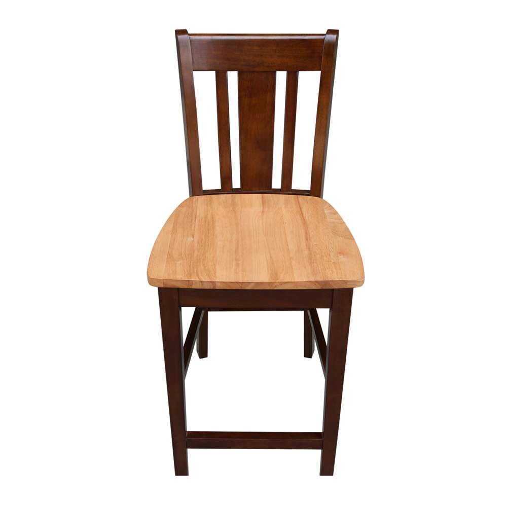 International Concepts - San Remo Counter Height Stool - 24inSH in Cinnemon/Espresso Finish - S58-102 veiw 9