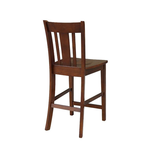 International Concepts - San Remo Counter Height Stool - 24inSH in Espresso Finish - S581-102 veiw 2