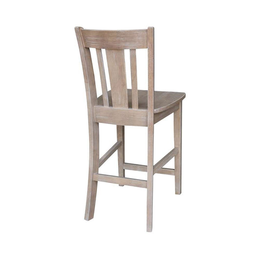 International Concepts - San Remo Counter Height Stool - 24inSH in Washed Gray Taupe Finish - S09-102 veiw 2