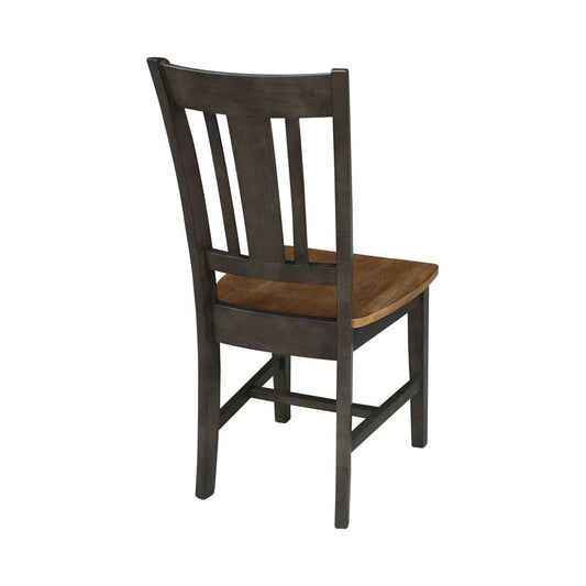 International Concepts - San Remo Splatback Chair in Hickory/Washed Coal Finish (Set of 2) - C45-10P veiw 2