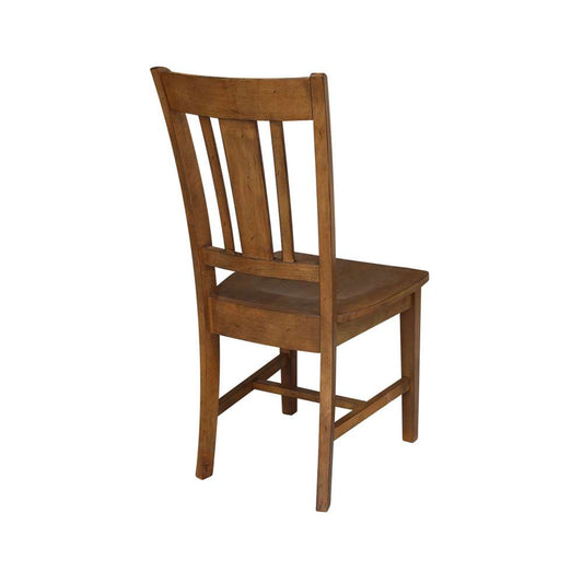 International Concepts - San Remo Splatback Chair in Pecan Finish (Set of 2) - C59-10P veiw 2