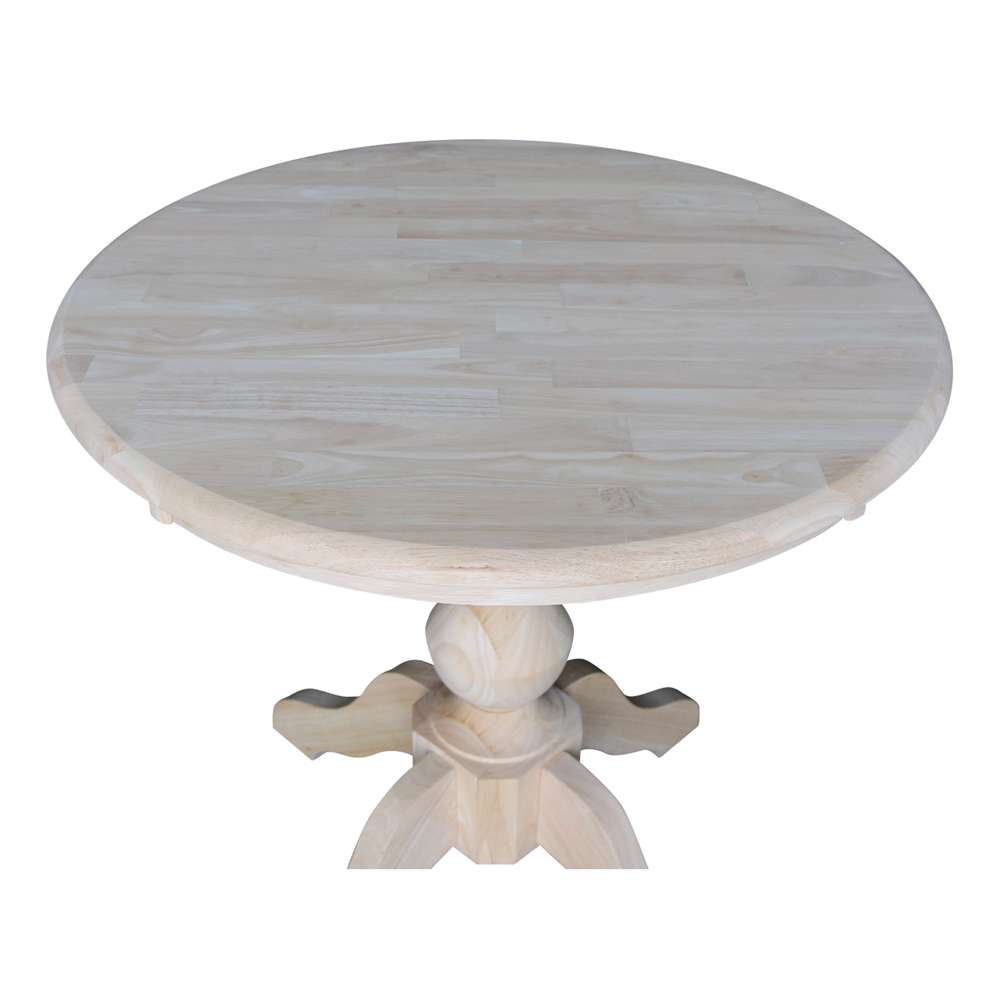 International Concepts (Set of 3 Pcs) -30in Round Top Ped Table with 2 Madrid Chairs - K-30RT-11B-C2-2 veiw 6