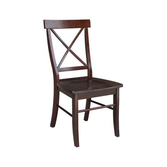 International Concepts (Set of 3 Pcs) -30in Round Top Ped Table with 2 RTA Chairs in Rich Mocha Finish - K15-30RT-C613-2 veiw 2