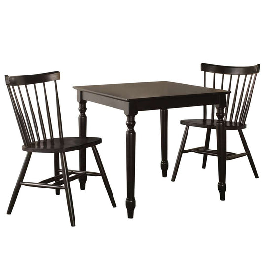 International Concepts (Set of 3 Pcs) - 30X30 Gathering Height Table with 2 Madrid Stools in Black Finish - K46-3030-S402-2 veiw 2