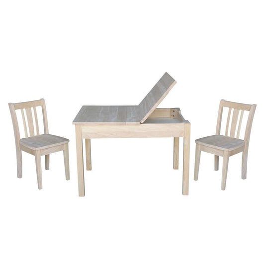 International Concepts (Set of 3 Pcs) - Table with 2 San Remo Juvenile Chairs - K-JT2532L-CC105-2 veiw 2