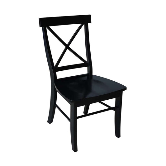 International Concepts - (Set of 5 Pcs) 3048 Table with 4 RTA Chairs in Natural / Black Finish - K01-3048-C46-613-4 veiw 2