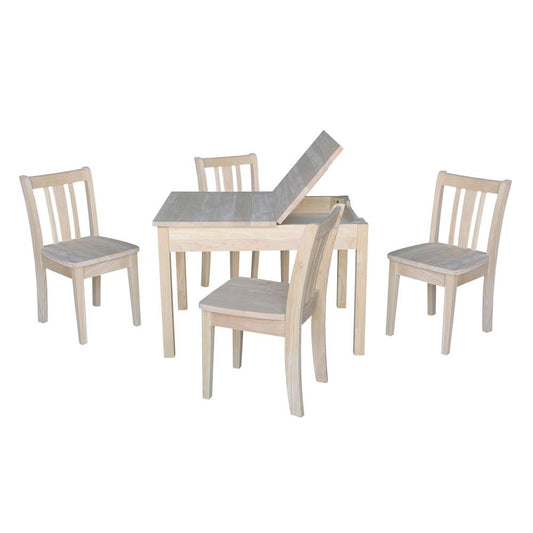 International Concepts - (Set of 5 Pcs) Table with 4 San Remo Juvenile Chairs - K-JT2532L-CC105-4 veiw 2