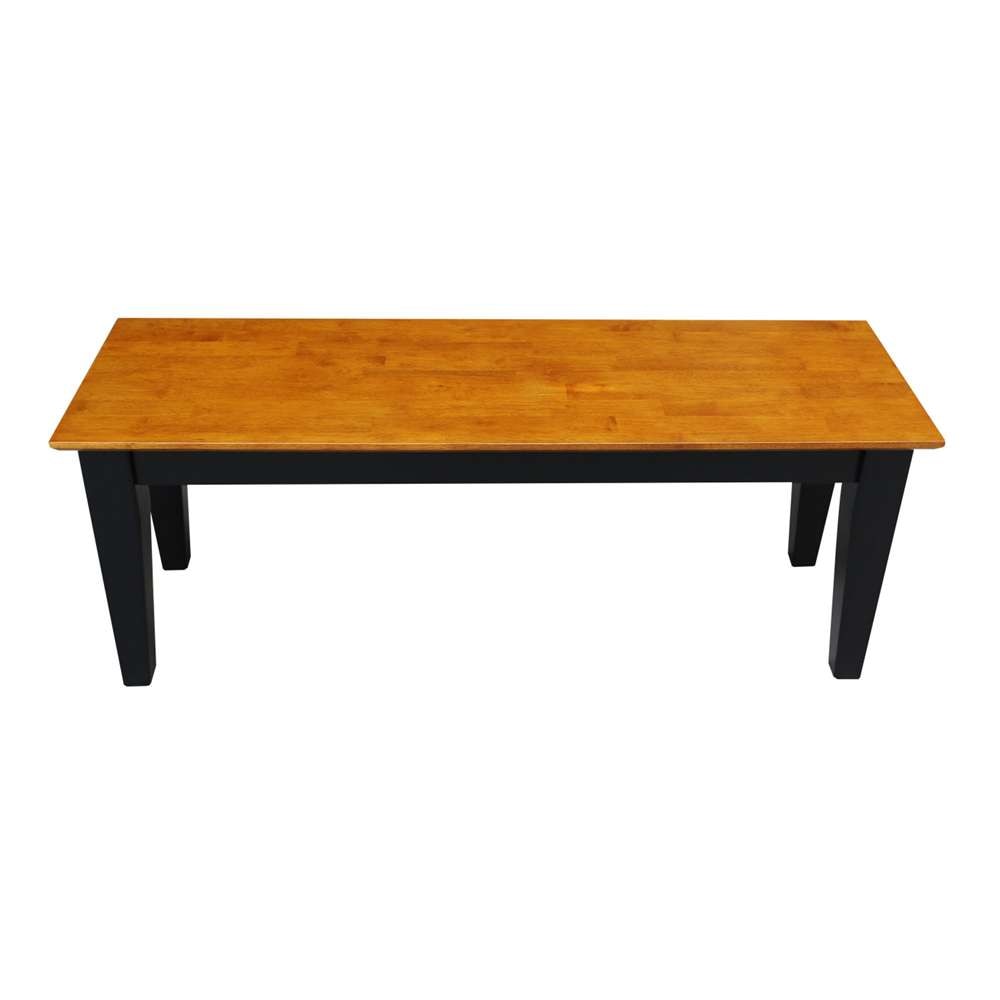 International Concepts - Shaker Bench in Black / Cherry Finish - BE57-47S veiw 6