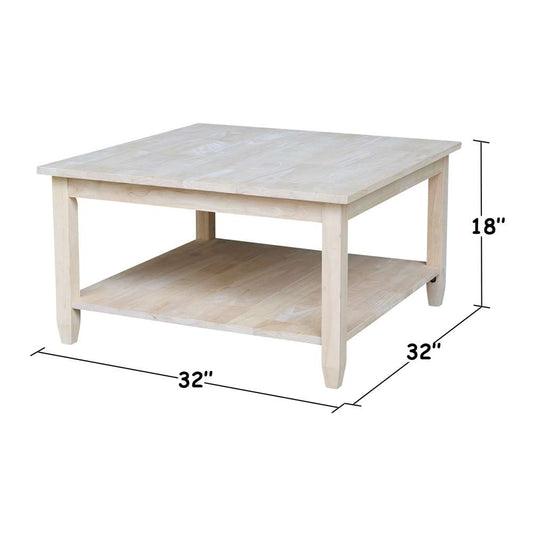 International Concepts - Solano Square Coffee Table - OT-6SC veiw 2