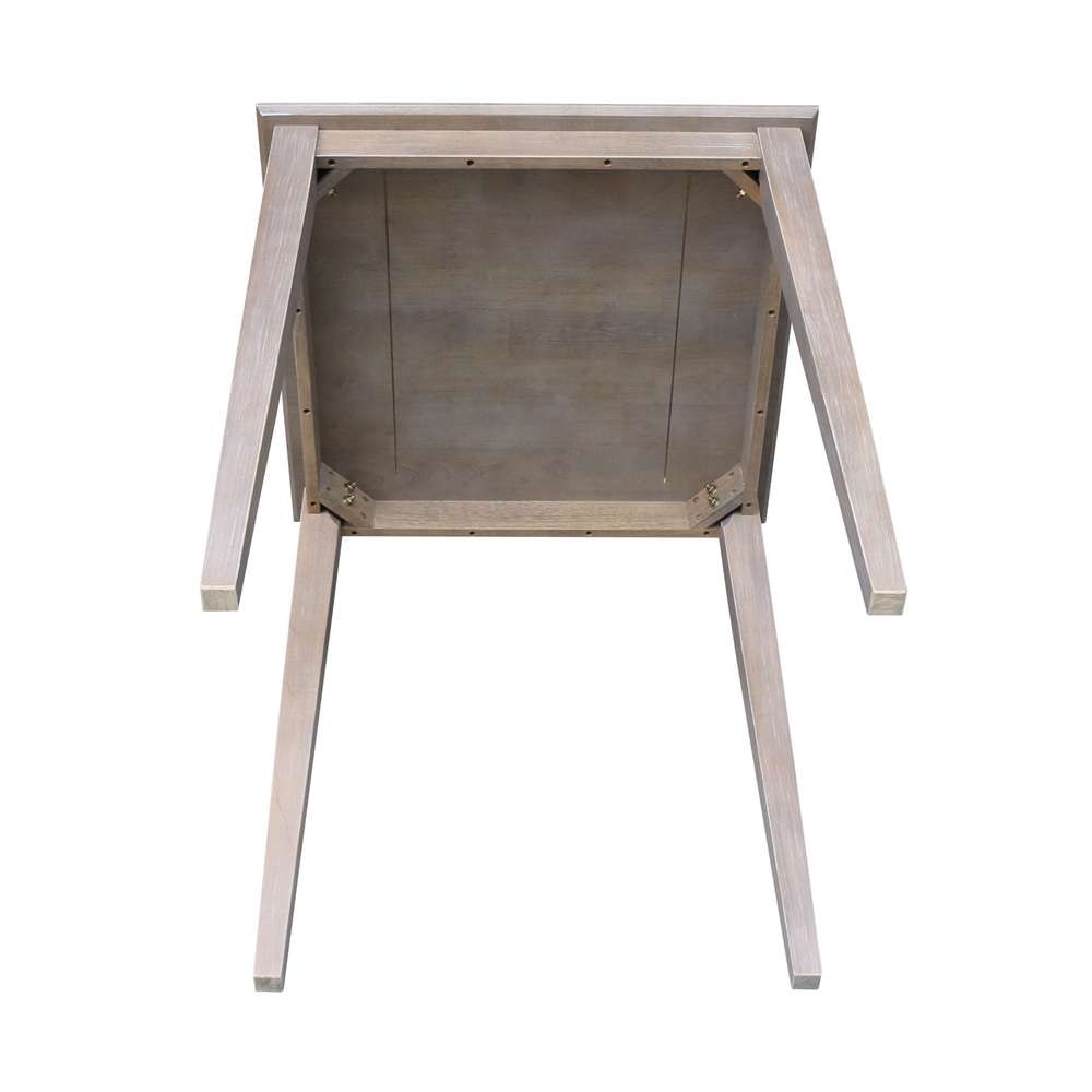 International Concepts - Solid Wood Top Table - Counter Height - Shaker Legs in Washed Gray Taupe Finish - K09-3030-36S veiw 5