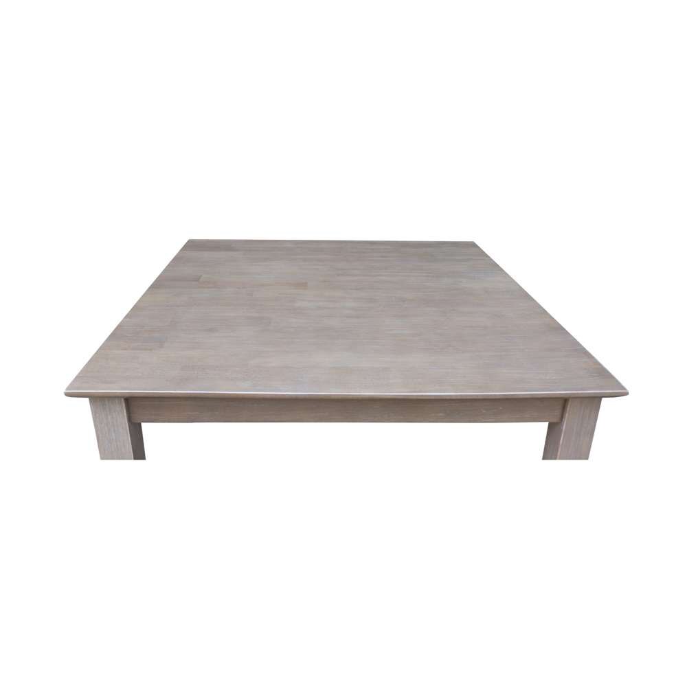 International Concepts - Solid Wood Top Table - Counter Height - Shaker Legs in Washed Gray Taupe Finish - K09-3636-36S veiw 5