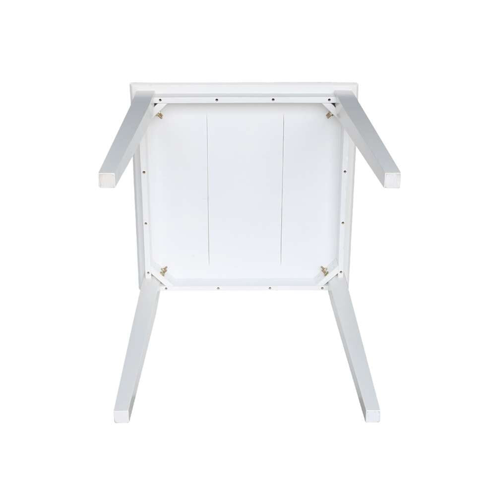 International Concepts - Solid Wood Top Table - Counter Height - Shaker Legs in White Finish - K08-3030-36S veiw 4