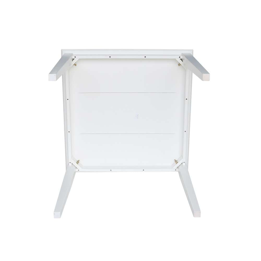International Concepts - Solid Wood Top Table - Dining Height - Shaker Legs in White Finish - K08-3636-30S veiw 4
