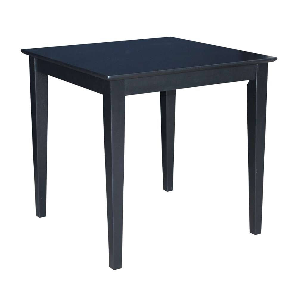 International Concepts - Solid Wood Top Table - Shaker Legs in Black Finish - K46-3030-30S veiw 1
