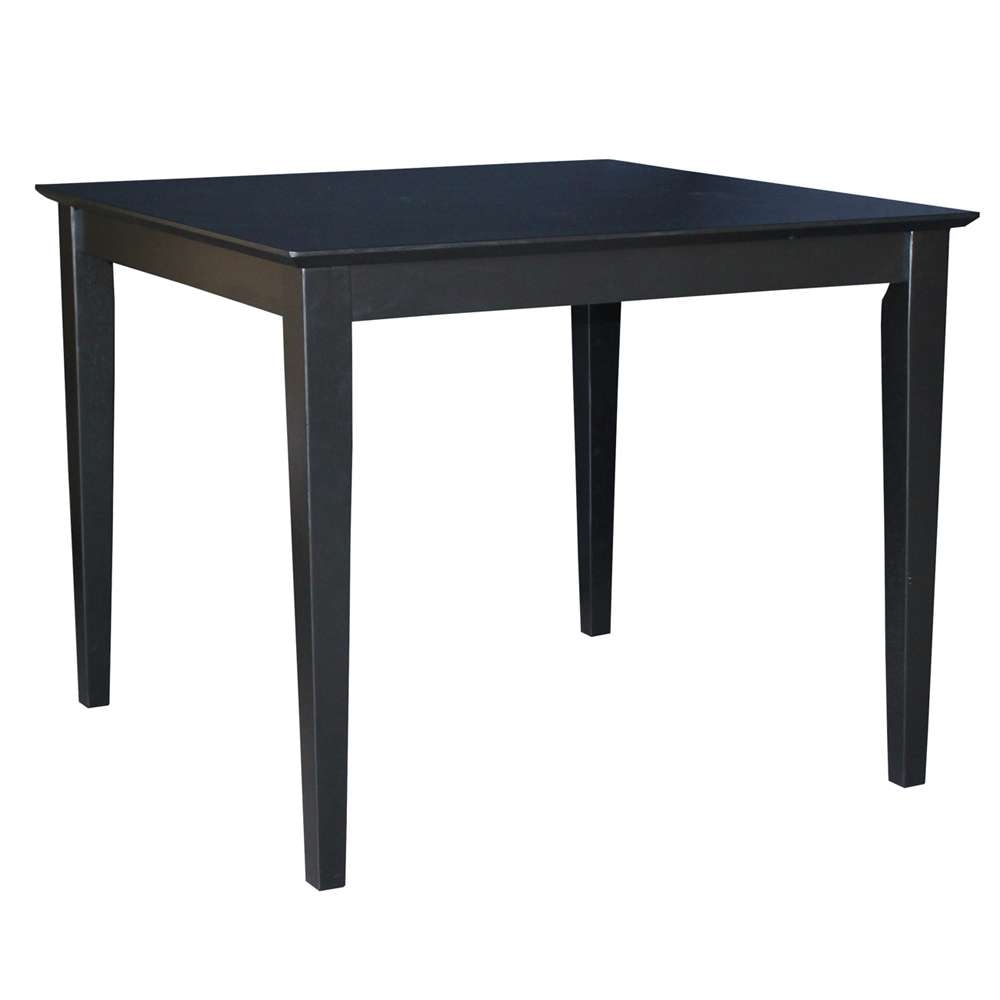 International Concepts - Solid Wood Top Table - Shaker Legs in Black Finish - K46-3636-30S veiw 1