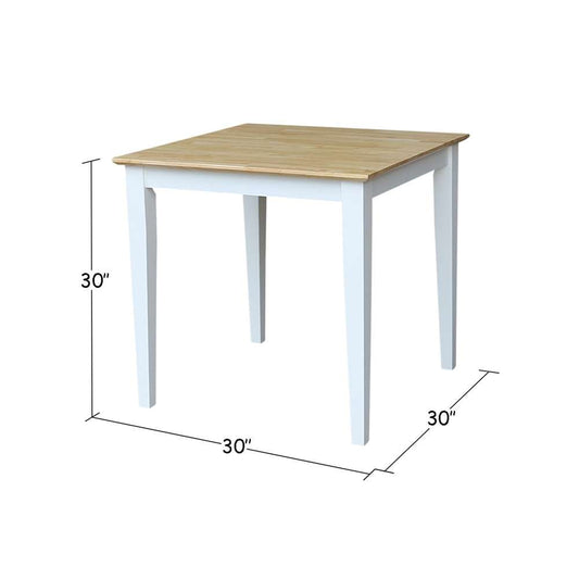 International Concepts - Solid Wood Top Table - Shaker Legs - T02-3030 veiw 2