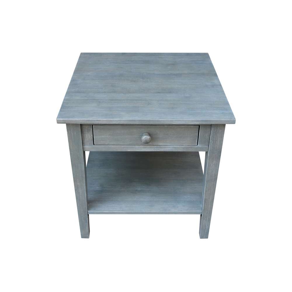 International Concepts - Spencer End Table in Heather Grey-Antique Washed Finish - OT105-8E veiw 8