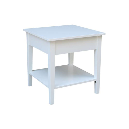 International Concepts - Spencer End Table in White Finish - OT08-8E veiw 2