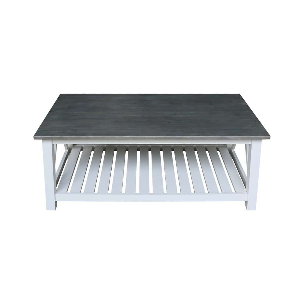 International Concepts - Surrey Coffee Table in White/Heather Gray Finish - OT05-16C veiw 7