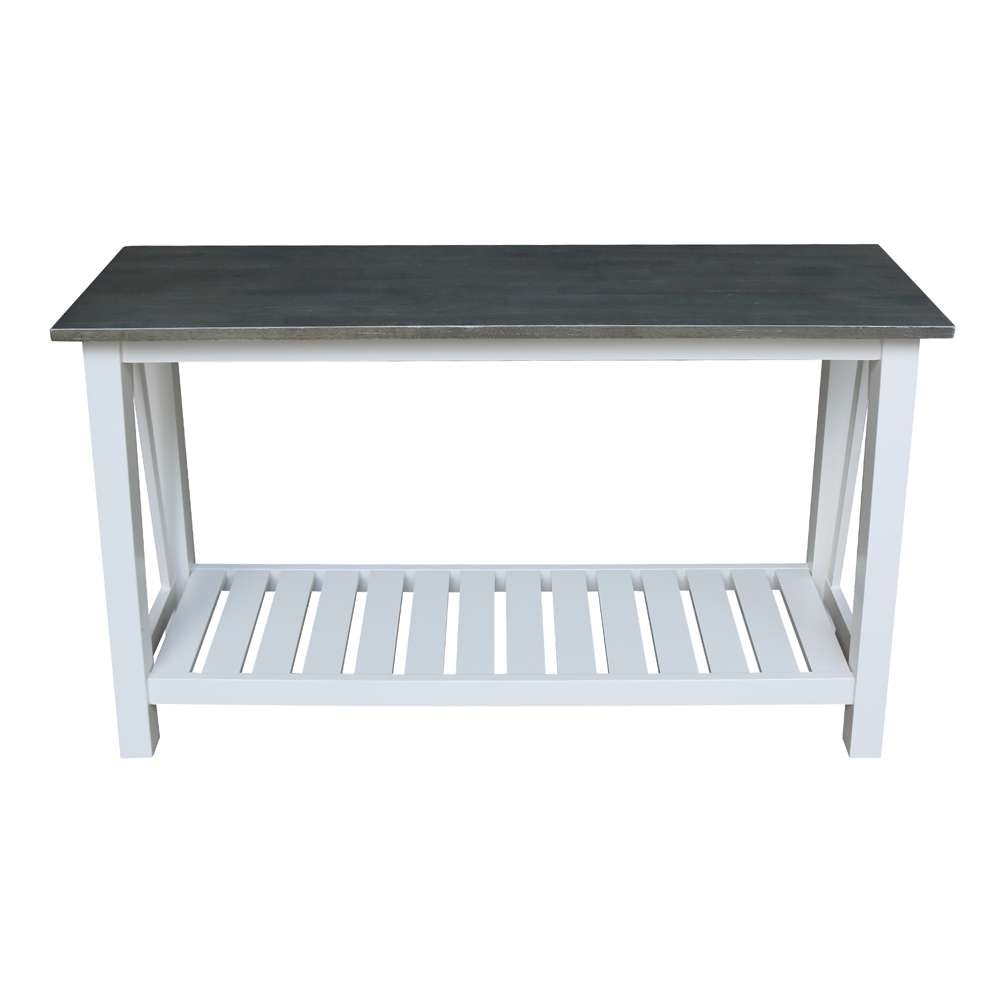 International Concepts - Surrey Console/Sofa Table in White/Heather Gray Finish - OT05-16S veiw 8