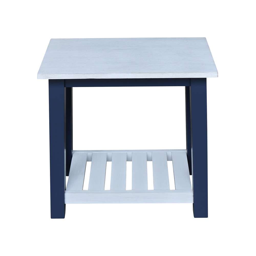 International Concepts - Surrey Side Table in Blue/Antiqued Chalk Finish - OT62-16E2 veiw 8