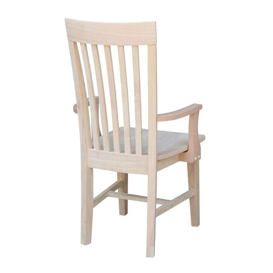 International Concepts - Tall Mission Chair with Arms - C-465A veiw 2