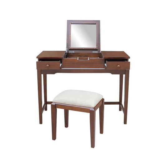 International Concepts - Vanity Table with Vanity Bench in Espresso Finish - K-BE581-2-DT-2 veiw 2
