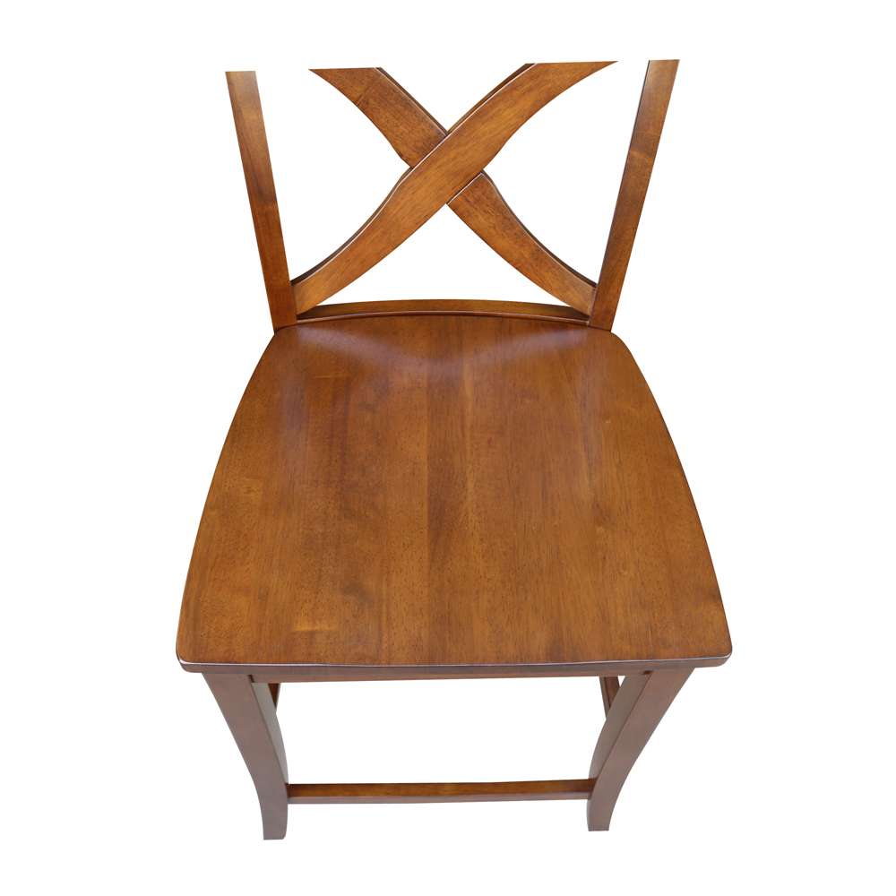 International Concepts - Vinyard Counter Height Stool - 24inSH in Espresso Finish - S581-142 veiw 9