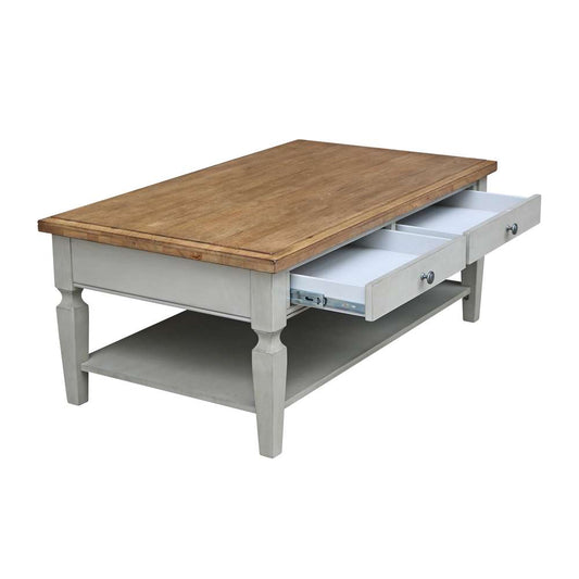 International Concepts - Vista Coffee Table in Hickory/Stone Finish - OT41-15C veiw 2