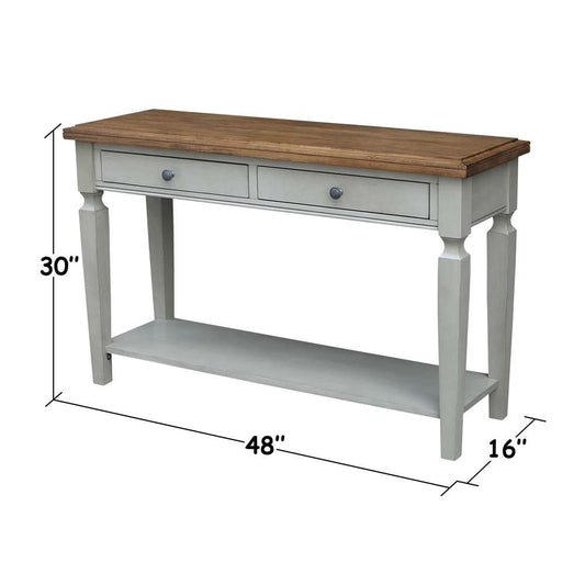 International Concepts - Vista Console/Sofa Table in Hickory/Stone Finish - OT41-15S veiw 2