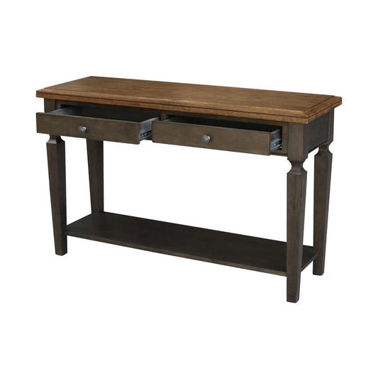 International Concepts - Vista Console/Sofa Table in Hickory/Washed Coal Finish - OT45-15S veiw 2