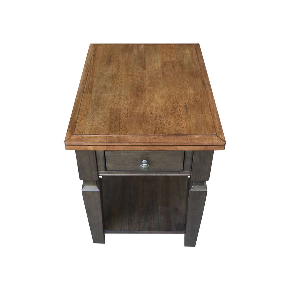 International Concepts - Vista End Table in Hickory/Washed Coal Finish - OT45-15E veiw 6