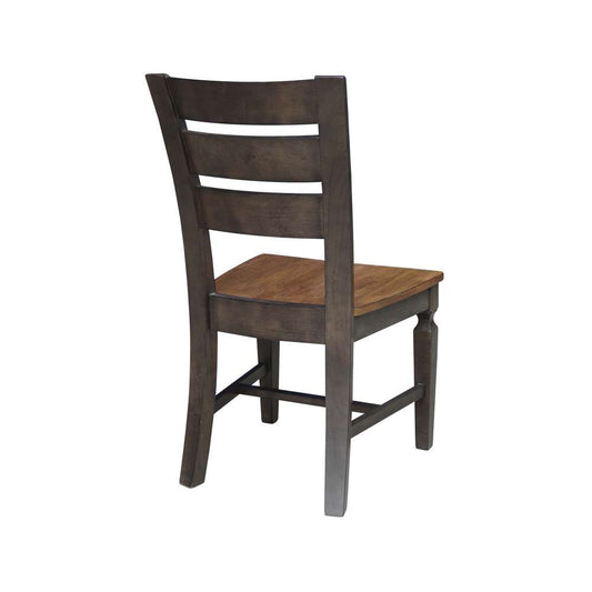 International Concepts - Vista Ladderback Chair in Hickory/Washed Coal Finish (Set of 2) - C45-57P veiw 2
