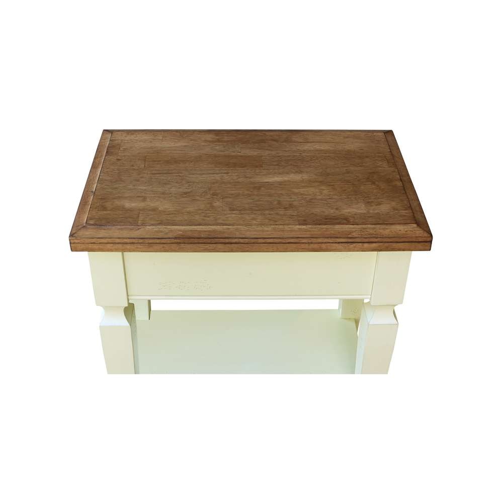 International Concepts - Vista Side Table in Hickory/Shell Finish - OT79-15E2 veiw 8