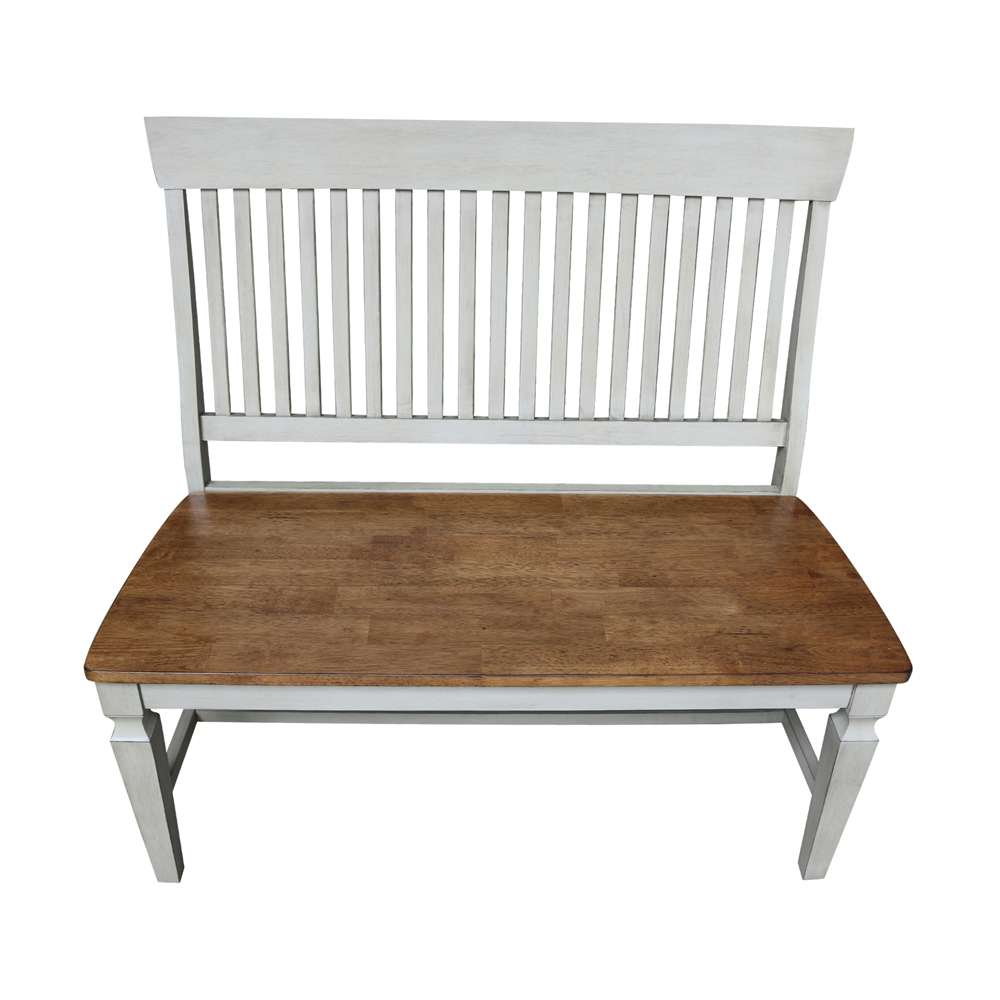 International Concepts - Vista Slatback Bench in Hickory/Stone Finish - BE41-65 veiw 8
