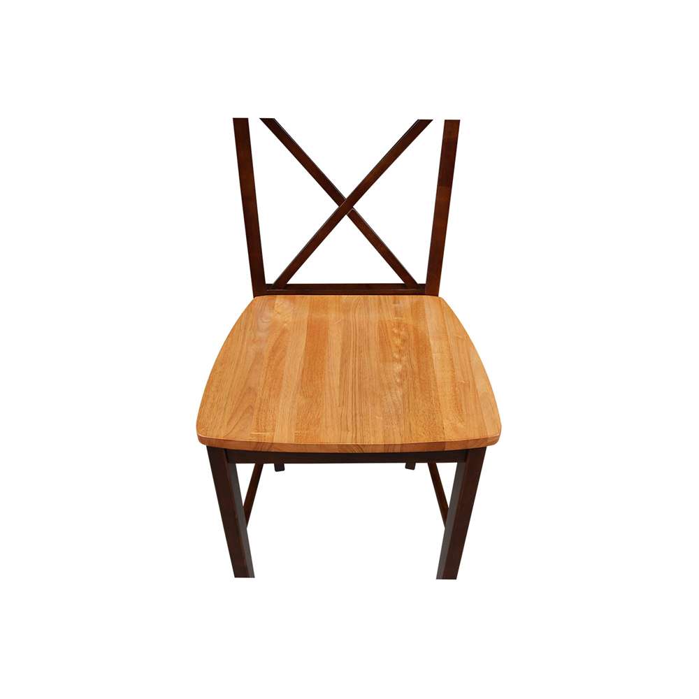 International Concepts - X-Back Counter Height Stool - 24inSH in Cinnemon/Espresso Finish - S58-6132 veiw 10